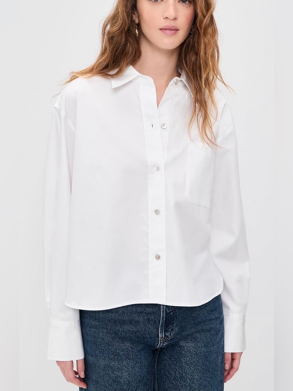 Vince cropped button down shirt